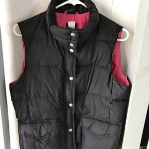 JCrew vest black with pink lining